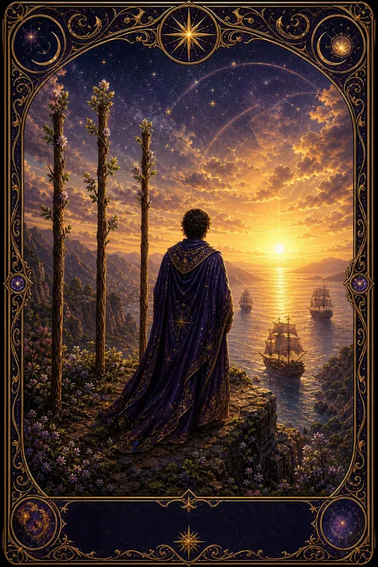 Değnek Üçlüsü Tarot Kartı