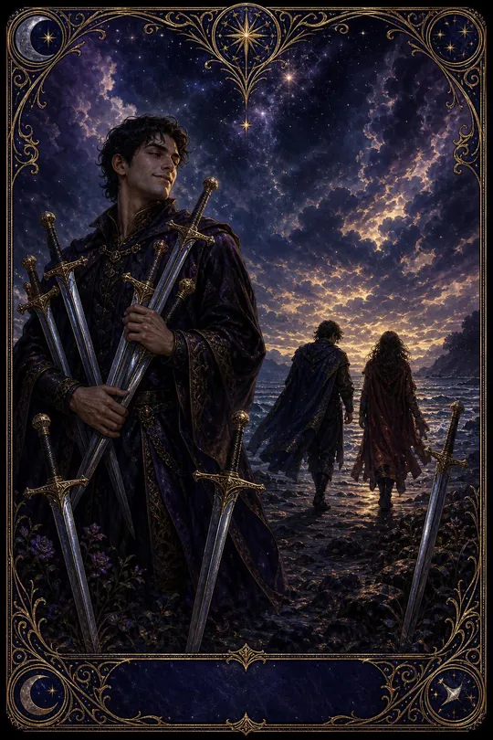 Kılıç Beşlisi Tarot Kartı
