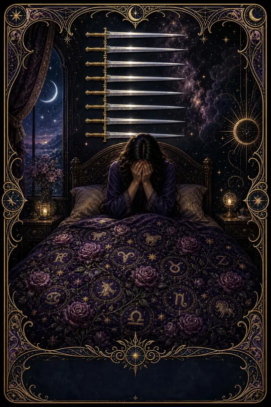 Kılıç Dokuzlusu Tarot Kartı