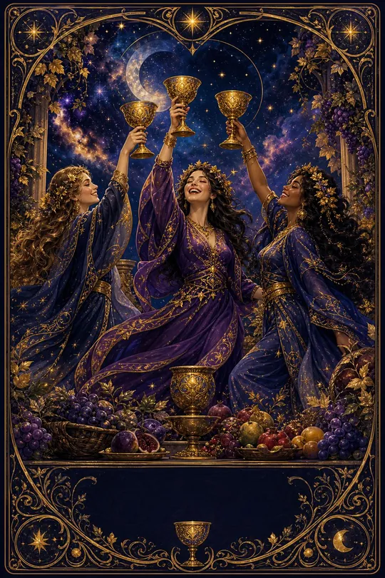 Kupa Üçlüsü Tarot Kartı