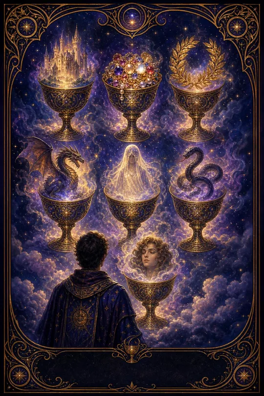 Kupa Yedilisi Tarot Kartı