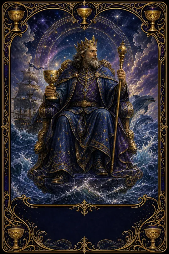 Kupa Kralı Tarot Kartı